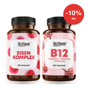 KI-generierte Abbildung (beispielhaft): Energie-Duo: Eisen Komplex + Vitamin B12 – Set, 10% sparen