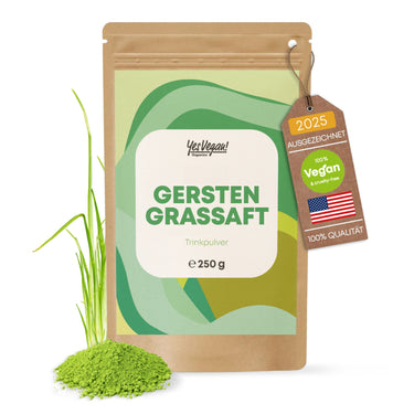 Yes Vegan Gerstengrassaft Pulver, 250 g Packung