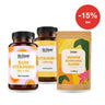 KI-generierte Abbildung (beispielhaft): Winter-Set: Vitamin C + Vitamin D3 K2 Omega 3 + Ingwer Kurkuma Shot – Set, 15% sparen