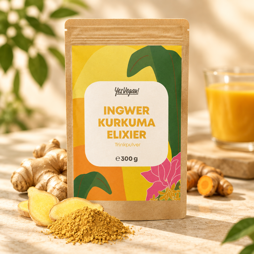Yes Vegan Ingwer Kurkuma Trinkpulver – Premium Produkt-Titelbild