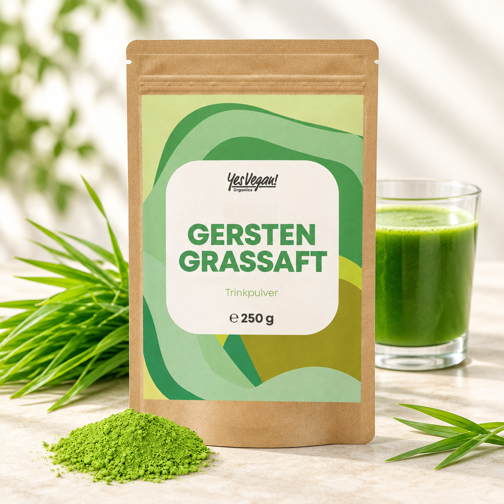 Yes Vegan Gerstengrassaft Pulver – Premium Produkt-Titelbild