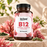 KI-generierte Abbildung (beispielhaft): Yes Vegan Vitamin B12 Kapseln vegan – 500 µg mit Folsäure