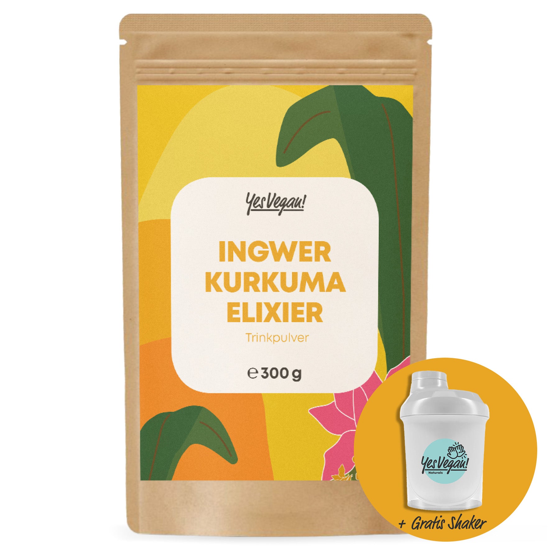 INGWER KURKUMA TRINKPULVER inkl. kostenloser Shaker